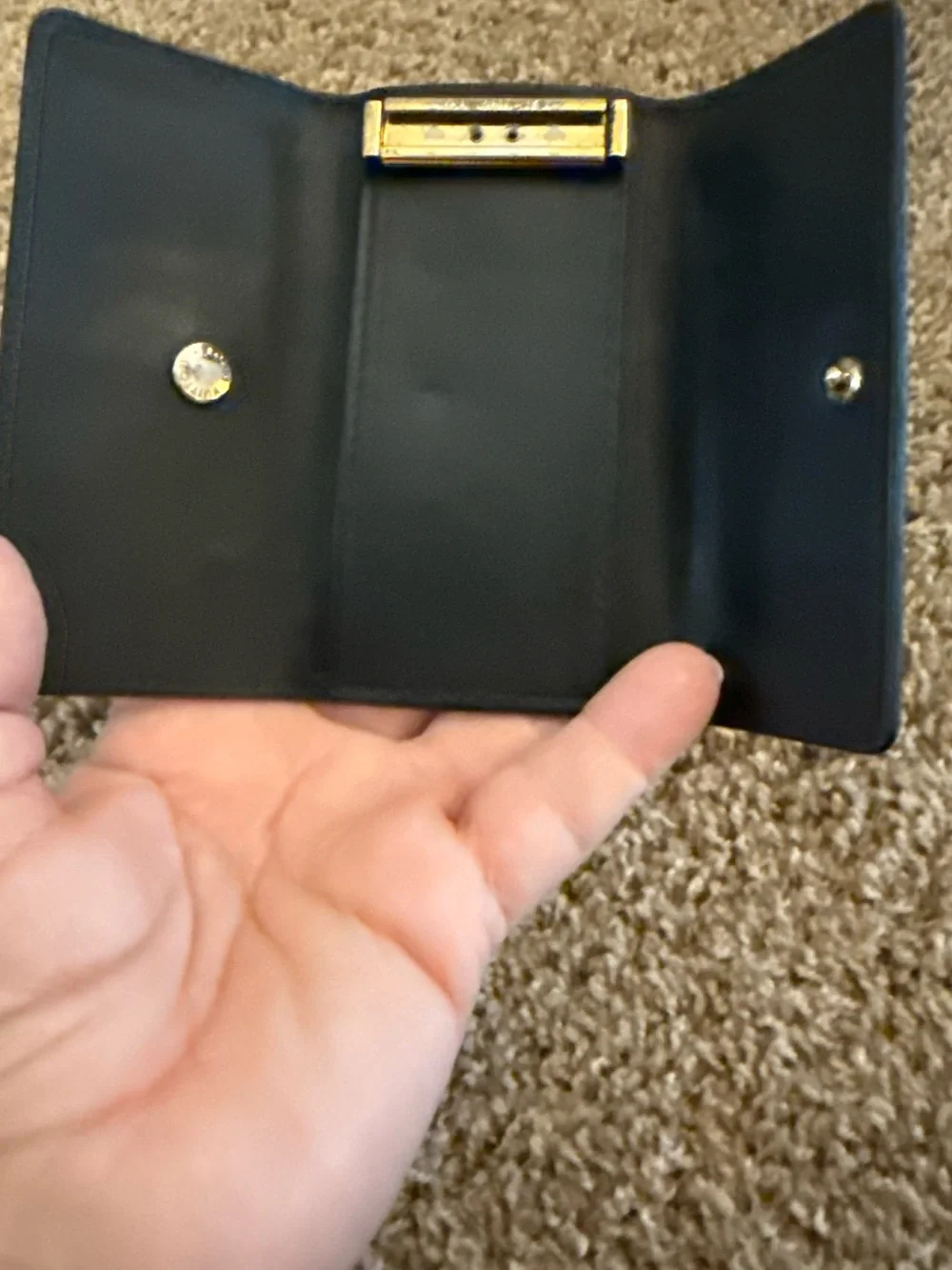 Louis Vuitton Black Patent Monogram Key & Card Holder